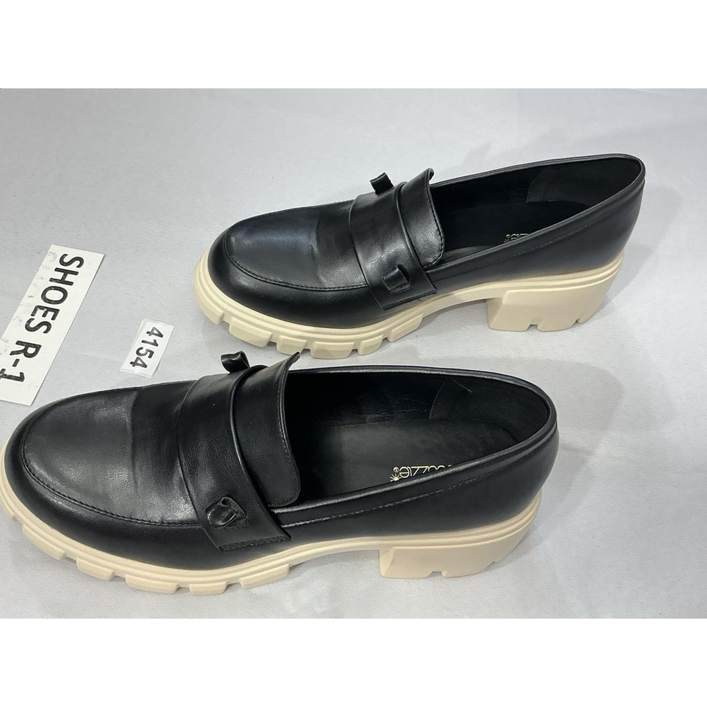 Womans Shoedazzle Elm Chunky Loafers 11 Black Slip On - Picture 3 of 10